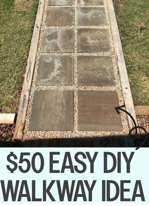 Cheap Walkway Ideas Diy: Easy diy walkway idea Diy stone walkway Outdoor walkway Backyard walkway Walkway paths Walkway Concrete pavers walkway Backdoor Ideas, Cheap Walkway Ideas Diy, Cheap Walkway Ideas, Walkway Concrete, Driveway Ideas Cheap, Diy Stone Walkway, Diy Walkway, Paver Walkway Diy, Concrete Pavers Walkway