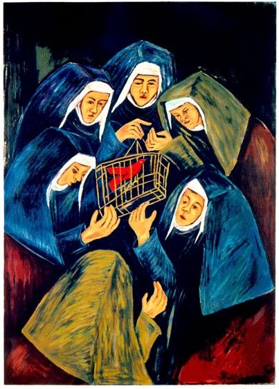 El recreo - Las monjas y el cardenal. - Débora Arango Colombian Art, Feminist Art, Aragon, Iconic Women, Latin American, American Artists, Art Journal, Contemporary Art, Mario