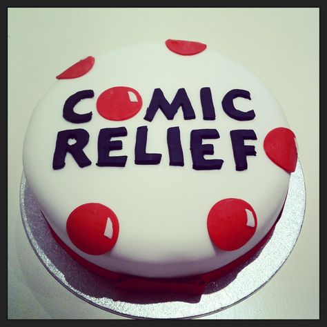 Comic relief cake.. Do something funny for money Red Nose Day Cupcakes, Red Nose Day Cakes, Cake Recipes At Home, Cupcake Images, Red Nose Day, Giant Cupcakes, Fondant Cupcakes, Comic Relief, Bake Sale