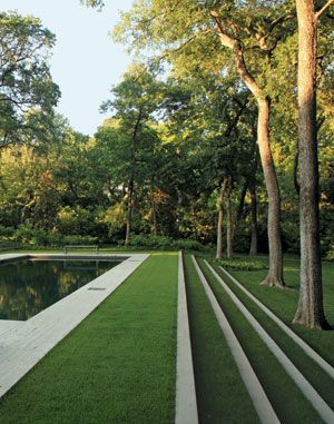 Grass Steps, Garden Steps, Modern Landscape Design, Easy Landscaping, Modern Landscape, Landscape Plans, Traditional Landscape, Landscaping Tips, Modern Landscaping