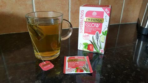 Twinings Glow Tea Twinnings Tea, Tea Aesthetic, Flavored Tea, Pint Glass, Beauty Skin, Beer Glasses, Vision Board, Beer, England