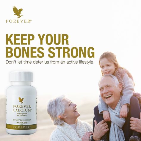 Keep your bones strong with Forever Calcium. Forever Calcium, Calcium Benefits, Forever Bright Toothgel, Forever Living Business, Forever Living Aloe Vera, Forever Products, Forever Business, Forever Aloe, Vitamin D Deficiency