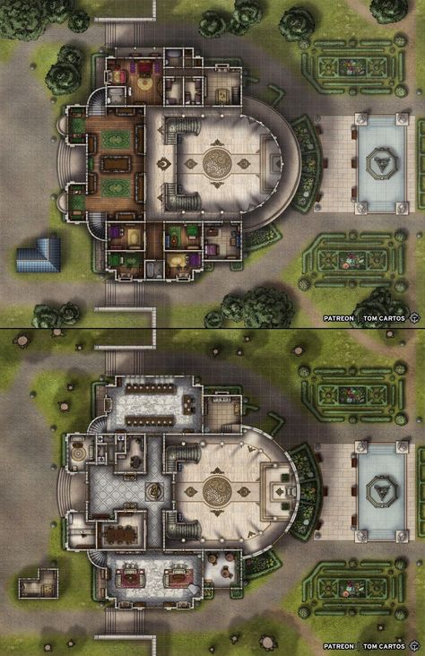 Noble Estate Map Dnd, Mansion Battlemap Dnd, Dnd Estate Map, Dnd Palace Map, Hotel Rpg Map, Castle Rpg Map, Palace Battlemap, Dnd Mansion Map, Mansion Battlemap