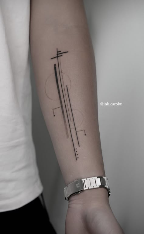 Linear Tattoo Men, Geometric Line Tattoo Men, Line Tattoo Men, Ogham Tattoo, Straight Line Tattoo, Geometric Line Tattoo, Full Hand Tattoo, Geometric Sleeve Tattoo, Cross Tattoos For Women