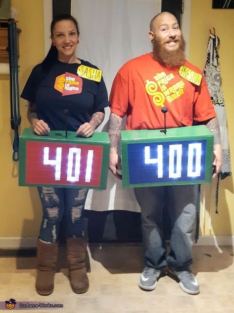 The Price Is Right Halloween Costume, Price Is Right Costume Diy, The Price Is Right Trunk Or Treat, The Price Is Right Costume, Price Is Right Shirt Ideas, Price Is Right Costume, Price Is Right Contestant, Price Is Right Shirts, Diy Group Halloween Costumes