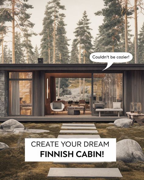 Dreaming of a modern Finnish cabin that’s as stylish as it is cozy? ?? Discover the latest trends in contemporary cabin design, blending nature with minimalist elegance for that perfect Finnish escape! What’s your must-have cabin feature? #FinnishCabinStyle #homedesigninsider #contemporaryfinnishhouses Finnish Home Interiors, Finnish Interior Design, Cabin House Interior, Cabin House Decor, Finnish Cabin, 1950s House Interior, 1930 House Renovation, Finnish Architecture, Finnish Home