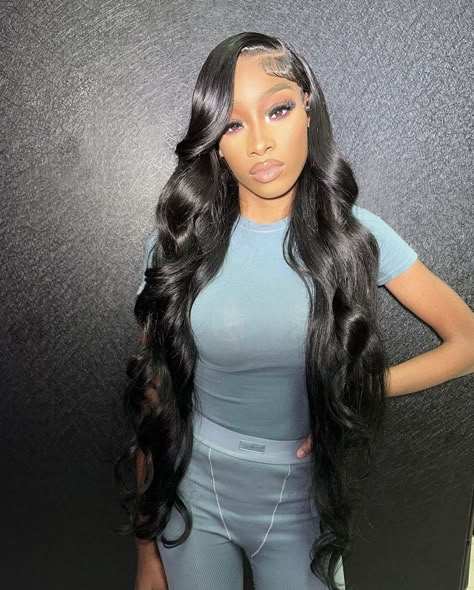 Frontal Wig Hairstyles, Birthday Hairstyles, Frontal Hairstyles, Pretty Braided Hairstyles, Wig Human Hair, Slick Hairstyles, Dope Hairstyles, Hair Ponytail Styles, Ponytail Styles