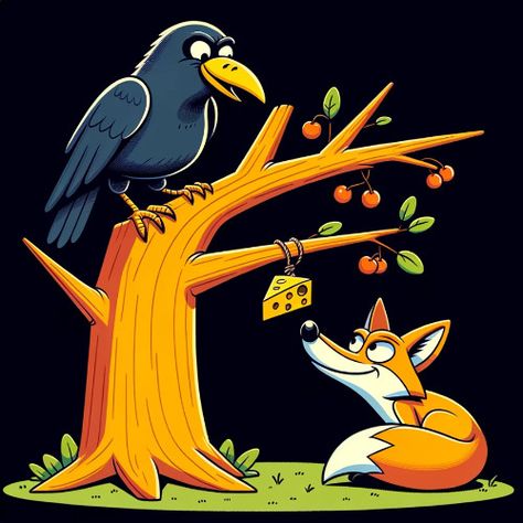 The Clever Crow and the Sneaky Fox by Hicham MAJID on SoundCloud Crow Story, Fox And Crow, The Fox And The Crow, Up Story, Story Pictures, Story Images, The Crow, Chorus, Teaching Kids