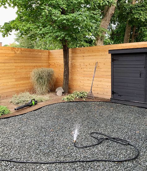 Patio Ideas Backyard, Stone Backyard, Pea Gravel Patio, Garden Landscaping Ideas, Pebble Garden, Gravel Landscaping, No Grass Backyard, Gravel Patio, Big Backyard