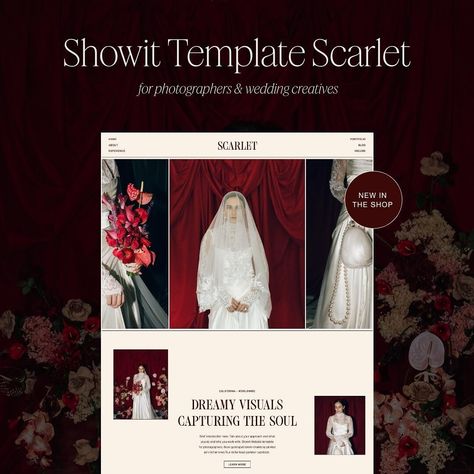 meet the newest Showit website template - Scarlet ♥️ bold & modern template for photographers and online business owners. featuring lots of imagery, the entire website acts as a portfolio to highlight your art and attract your dream clients 💫 all the demo photos are by the amazing @elyselanephotography 🥰 so scarlet, it was maroon 💋 view the whole site at scarlet.soulkynd.com So Scarlet It Was Maroon, Showit Website Template, Custom Web Design, Dream Clients, Dream Client, Showit Website, Website Inspiration, Website Template, Business Owners