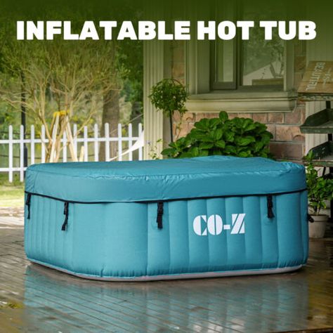 (eBay) Find many great new & used options and get the best deals for Square Hot Tub w 120 Jets Inflatable 5x5ft Pool for Sauna Therapeutic Bath Teal at the best online prices at eBay! Free shipping for many products! Square Hot Tub, Spa Cover, Inflatable Spas, Portable Hot Tub, Inflatable Hot Tub, Outdoor Bathtub, Tub Cover, Spa At Home, Heater Cover