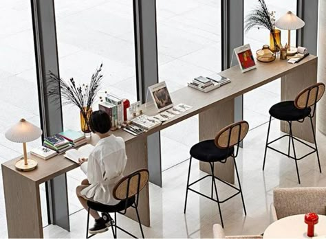 Zen Office, Loft Office, Communal Table, Office Renovation, Office Space Design, Coffee Shops Interior, Space Interiors, Small Side Table, Office Workspace