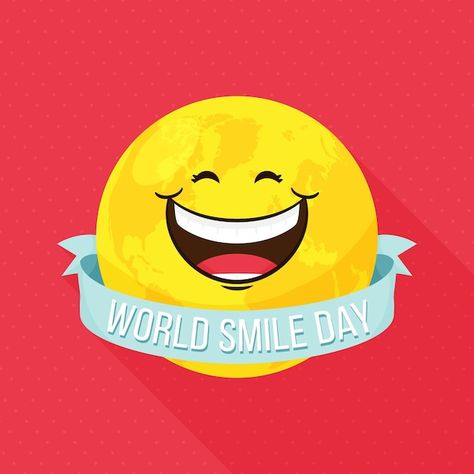 Free vector flat world smile day illustr... | Free Vector #Freepik #freevector #smile-day #happy-day #international-day #happy-illustration World Happiness Day, Happiness Day, Smile Day, World Smile Day, Happy Illustration, Flat World, Day Illustration, Menu Design, Graphic Resources