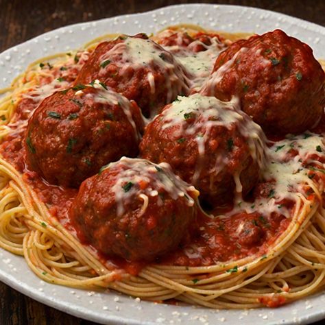 Spaghetti With Meatballs Recipe, Spaghetti Soup, Old Spaghetti Factory, Spaghetti Squash And Meatballs, Spaghetti With Meatballs, Spaghetti Meatball Recipes, Spaghetti And Meatballs Recipe, Pork Spices, Spaghetti Factory