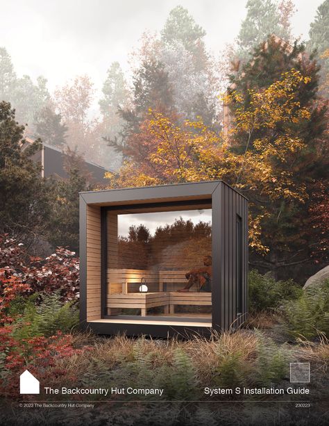 Nordic Sauna, Backyard Sauna, Personal Sauna, Cabin Loft, Sauna House, Sauna Design, Outdoor Sauna, Double Glazed Window, Wellness Routine