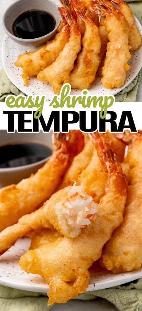 Super easy, succulent Shrimp Tempura fried in a light, airy batter for a crispy crunch that’s simply irresistible! Tempura Shrimp Recipe, Fried Butterfly Shrimp, Battered Shrimp Recipes, Fried Shrimp Batter, Shrimp Tempura Recipe, Fried Shrimp Recipes Easy, Shrimp Tempura Sushi, Shrimp Batter, Battered Shrimp