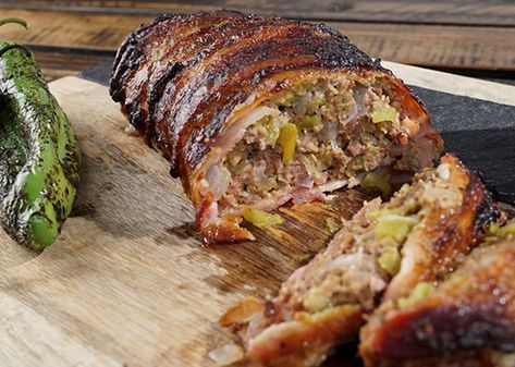 Green Chili Meatloaf Recipe, Hatch Green Chili Meatloaf, Green Chile Meatloaf, Green Chili Meatloaf, Recipes With Chipotle Sauce, Handheld Snacks, Chili Meatloaf, Bison Meatloaf, Hatch Green Chili Recipe