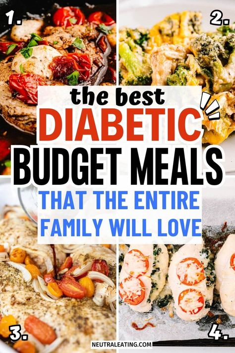 Looking for inexpensive meals on a budget for diabetics? We have the best low carb budget friendly family meals right here! These cheap dinner recipes are so easy to make. Give our diabetic friendly recipes a try! Healthy Budget Friendly Meals, Simple Meal Ideas, Meals For The Family, Budget Friendly Meals, Low Budget Meals, Meals On A Budget, Healthy Budget, Budget Family Meals, Healthy Recipes For Diabetics