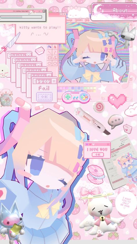 💊🎀 Pink Wallpaper, Cute Wallpapers, Wallpapers, Energy, Anime, Pink, Kawaii