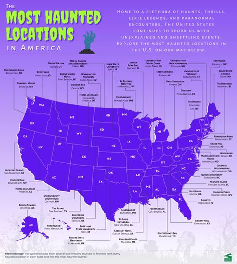 Most Haunted States in America Ranked in New Study - Thrillist Haunted House Attractions, Halloween Spirit Store, Terrifying Stories, Trestle Bridge, University Of North Dakota, Fort Knox, Multnomah Falls, Most Haunted Places, Scary Places