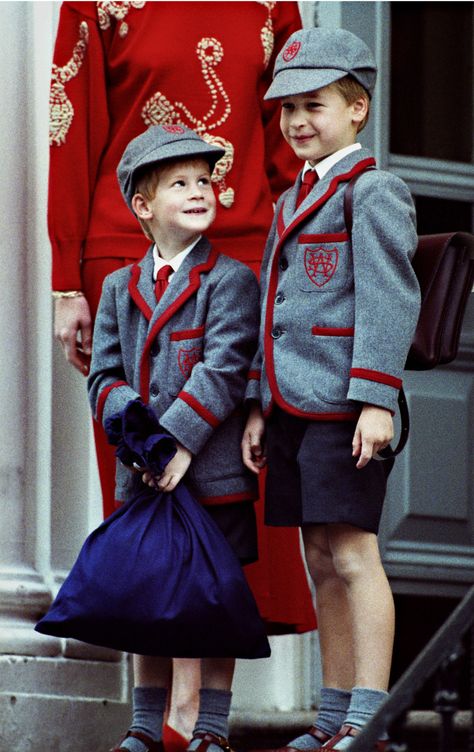 Because+Why+Not:+All+of+Prince+William+and+Prince+Harry's+Cutest+School+Moments++-+MarieClaire.com School Moments, William And Harry, Royal Families Of Europe, Prins Harry, Principe William, English Royal Family, Prince William And Harry, Prince Williams, Principe Harry