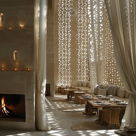 Beirut Interior Design, Lebanese Restaurant Design, Lebanese Interior Design, Bedouin Aesthetic, Lebanese Interior, Modern Arabic Interior, Arabic House, Lebanese Restaurant, Arab Girl