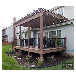 Patio Deck Designs, Wooden Deck, Mobile Home Porch, Deck Designs Backyard, Backyard Pergola, Deck With Pergola, Backyard Porch, Decks Backyard, Home Porch