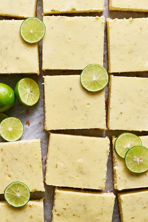 Lime Cheesecake Bars, Key Lime Cheesecake Bars, Key Lime Pie Cheesecake, Key Lime Bars, Key Lime Pie Bars, Lime Pie Recipe, Baker By Nature, Key Lime Cheesecake, Summer Sweets