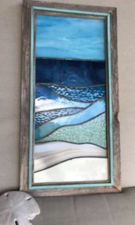 Stained Glass Ocean, L'art Du Vitrail, Modern Stained Glass, Glass Window Art, Glass Art Projects, Stained Glass Diy, Stained Glass Crafts, Art Stained, Stained Glass Designs