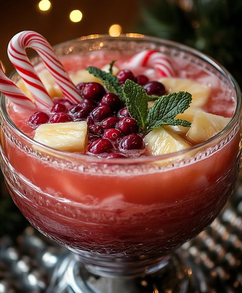 Candy Cane Christmas Punch Candy Cane Christmas Punch, Green Christmas Punch, Christmas Cocktail Punch, Christmas Punch Nonalcoholic, Easy Christmas Punch Recipes, Christmas Holiday Punch, Christmas Cocktails Punch, Christmas Fruit Punch, Christmas Punch Alcoholic