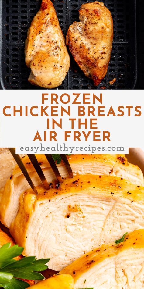 Air Fryer Frozen Chicken Breast, Cook Frozen Chicken, Cooking Frozen Chicken Breast, Air Fryer Recipes Chicken Breast, Frozen Chicken Recipes, Cooking Frozen Chicken, Air Fryer Oven Recipes, Air Fry Recipes, Air Fried Chicken