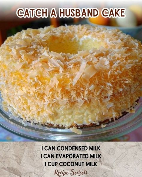 Recipe Secrets Catch A Husband Cake, Crackling Bread Recipe, Catch A Husband Cake Recipe, Crackling Bread, Cake For Husband, Cake Video, Pies & Tarts, Cake Videos, Evaporated Milk