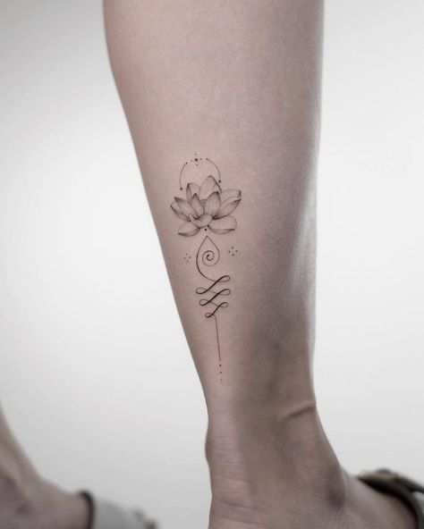 Fine line lotus unalome tattoo Lotus Woman Tattoo, Lotus Unalome, Japanese Fine Line Tattoo, Lotus Line Art, Lotus Fine Line Tattoo, Lotus Ornamental Tattoo, Unalome Lotus Tattoo, Lotus Tattoos For Women, Lotus Unalome Tattoo