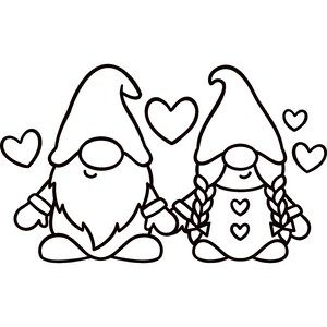 Silhouette Design Store - D-352396 Nome Drawings Easy, Gnome Drawings Easy, Gnome Clipart Free Printable, Gnomes Drawing Simple, Gonk Drawing, Gnome Drawing Simple, Cute Gnome Drawing, Gnome Outline, Gnome Tattoos