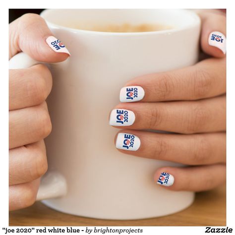 "joe 2020" red white blue - minx nail art Race Car Nails, Car Nails, Racing Nails, Red Race Car, Checkered Nails, Usa Nails, Red Race, Nude Nail Designs, Minx Nails