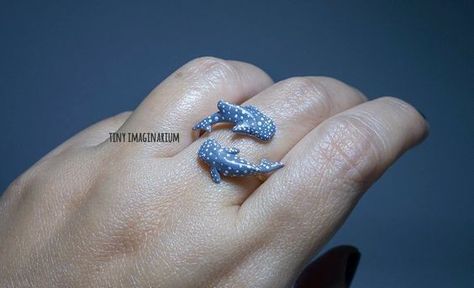 Shark Ring, Shark Jewelry, Fish Animal, Whale Sharks, Animal Ring, Shark Themed, Cute Shark, Animal Rings, Scuba Diver