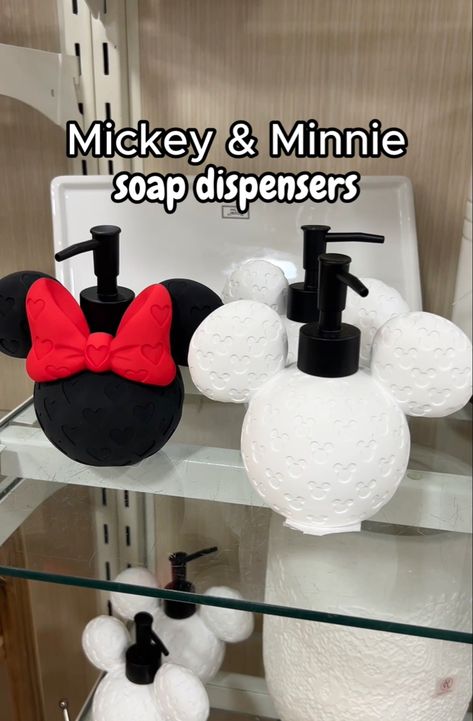 mickey mouse, minnie mouse, soap dispenser, soap, disney, disneyland, disneyworld, disney nails, disney princess, disney ears, disney outfit, bathroom, organization, home decor, home organization, bathroom organization, kitchen, room decor, diy room, cute room decor, dorm, apartment, apartment decor, closet organization Minnie Mouse Bathroom Ideas, Subtle Disney Bathroom, Disney Hotel Room Decorations, Disney Bathroom Ideas Kids, Disneyland Bathroom, Disney Themed Bathroom, Mickey Mouse Bathroom Ideas, Disney Bathroom Ideas For Adults, Disney Bathroom Ideas