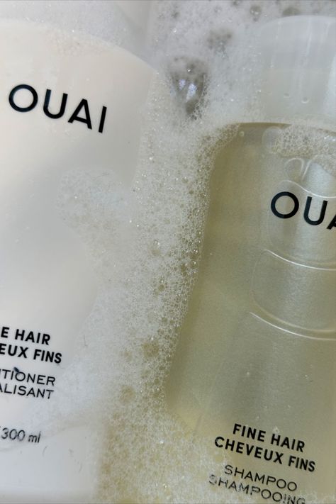 The Ouai fine hair shampoo and conditioner Ouai Fine Hair, Fine Hair Shampoo, Ouai Shampoo, Sulfate Free Shampoo And Conditioner, Hair Shampoo And Conditioner, Content Examples, Natural Cosmetics Brands, Ouai Hair, Shampoo For Fine Hair