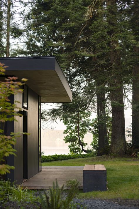 Hood Canal Washington, Cedar Cabin, Pass Through Window, River Retreat, Interior Cladding, Hood Canal, Interior Simple, Indoor Outdoor Kitchen, Cast Iron Tub