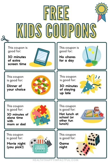 Free kids coupon printable! Use them as rewards for kids or they make great diy gifts! The best kids coupon book ideas too! Reward coupons you can use over and over again when you laminate them. Kids Coupons, Uppfostra Barn, Kids Routine Chart, Vogue Kids, Summer Schedule, Kids Rewards, Free Printable Coupons, Kids Schedule, Reward Chart Kids