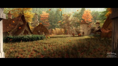 Elven Village by KnowYouAre on DeviantArt Elven Village, Elf Village, Forest Village, Warcraft Characters, Fantasy Village, Savage Worlds, Forest Elf, Forgotten Realms, Fantasy Places