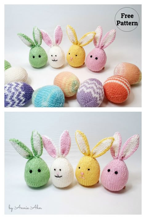 Rabbit Knitting Pattern Free, Crochet Bunny Patterns, Knitted Easter Crafts, Easter Knitting, Easter Bunny Crochet Pattern, Idea For Easter, Cute Crochet Animals, Rabbit Knitting Pattern, Bear Knitting Pattern