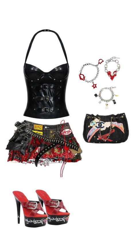 im obsessed #rocknroll #outfit #ootd #rock #y2k Rocknroll Outfit, Outfits Rock, Rock Y2k, Im Obsessed, Fasion Outfits, Rock Outfit, Rock Outfits, Really Cute Outfits, Performance Outfit