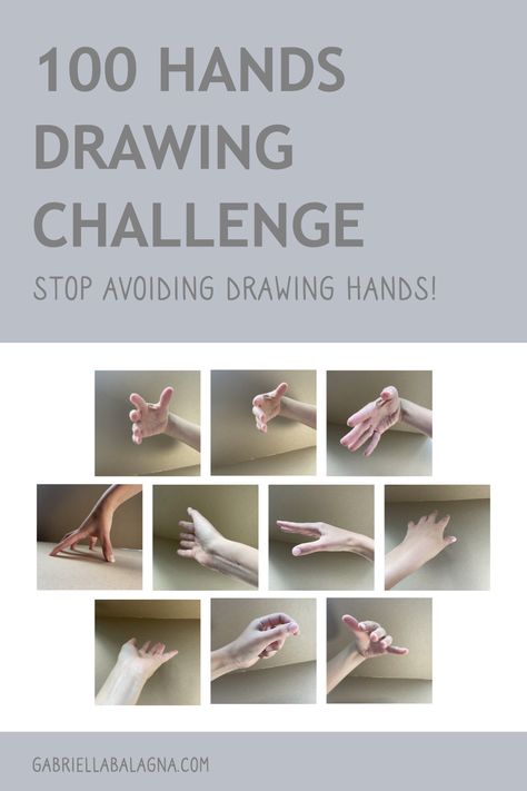 Take the 100 Hands Drawing Challenge! Grab a pencil or drawing tablet and start sketching away. This free PDF gives you 100 photos of hands in various poses to use as reference for your art! Get confident at drawing hands in all kinds of poses simply by using these photos for practice. Hand Exercises Drawing, 100 Hands Challenge Board, Step By Step Drawing Hands, Grab Hand Reference, Drawings Of Hands Sketches, Hand Anatomy Drawing Study, 100 Hands Challenge, Dynamic Hand Poses, Hand Gestures Drawing