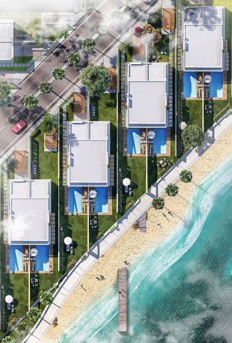 Family Village Plans, Beach Resort Design, Residential Compound, Resort Design Plan, Hotel Design Architecture, Resort Plan, Hotel Floor Plan, Small Villa, Resort Architecture