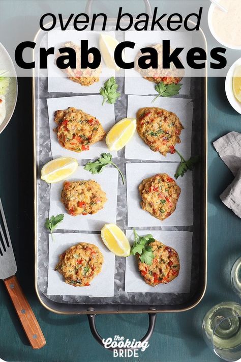 Love crab cakes, but don't love the mess of frying? Give these oven baked crab cakes a try! Authentic flavor without the mess. Crab Cakes Recipe Best Baked, Baked Fish Cakes Recipe, Baked Shrimp Cakes, How To Cook Crab Cakes, Crab Cakes Baked In Oven, Crab Cakes In Oven, Oven Baked Crab Cakes, Oven Crab Cakes, Crab Cakes Without Breadcrumbs