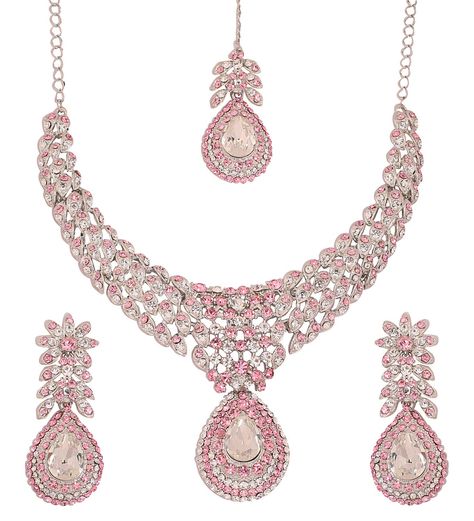 Indian Bollywood Gorgeous Intricate Workmanship Sparkling White Colorful Rhinestone Crystal Wedding Designer Jewelry Necklace Set in Gold and Silver Tone for Women. Earrings Artificial, Extra Long Earrings, Indian Wedding Jewelry Sets, Bridal Jewelry Necklace, White Tone, Bollywood Jewelry, Women's Jewelry Sets, Wedding Designer, Indian Wedding Jewelry