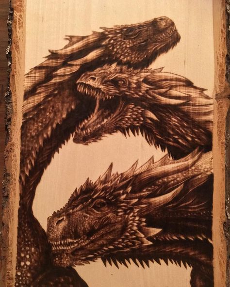 The Mother Of Dragons, Be Still My Heart, Woodburning Projects, Pagan Art, Fantasy Creature, Wood Burning Crafts, Wood Burning Art, Mother Of Dragons, Wood Carving Art