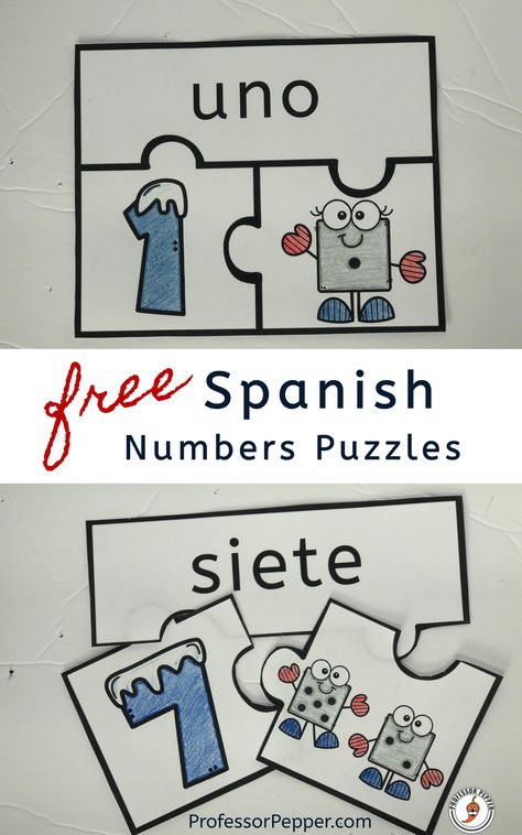 Preschool Spanish Lessons, Free Spanish Lessons, Spanish Learning Activities, Preschool Spanish, Spanish Numbers, Spanish Colors, Spanish Games, Learning Spanish For Kids, Spanish Teaching Resources