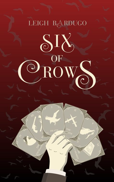 Six Of Crows Book Cover, Six Of Crows Book, Higher Art, Crow Books, Six Of Crows, Cover Ideas, Custom Book, High Art, Crows